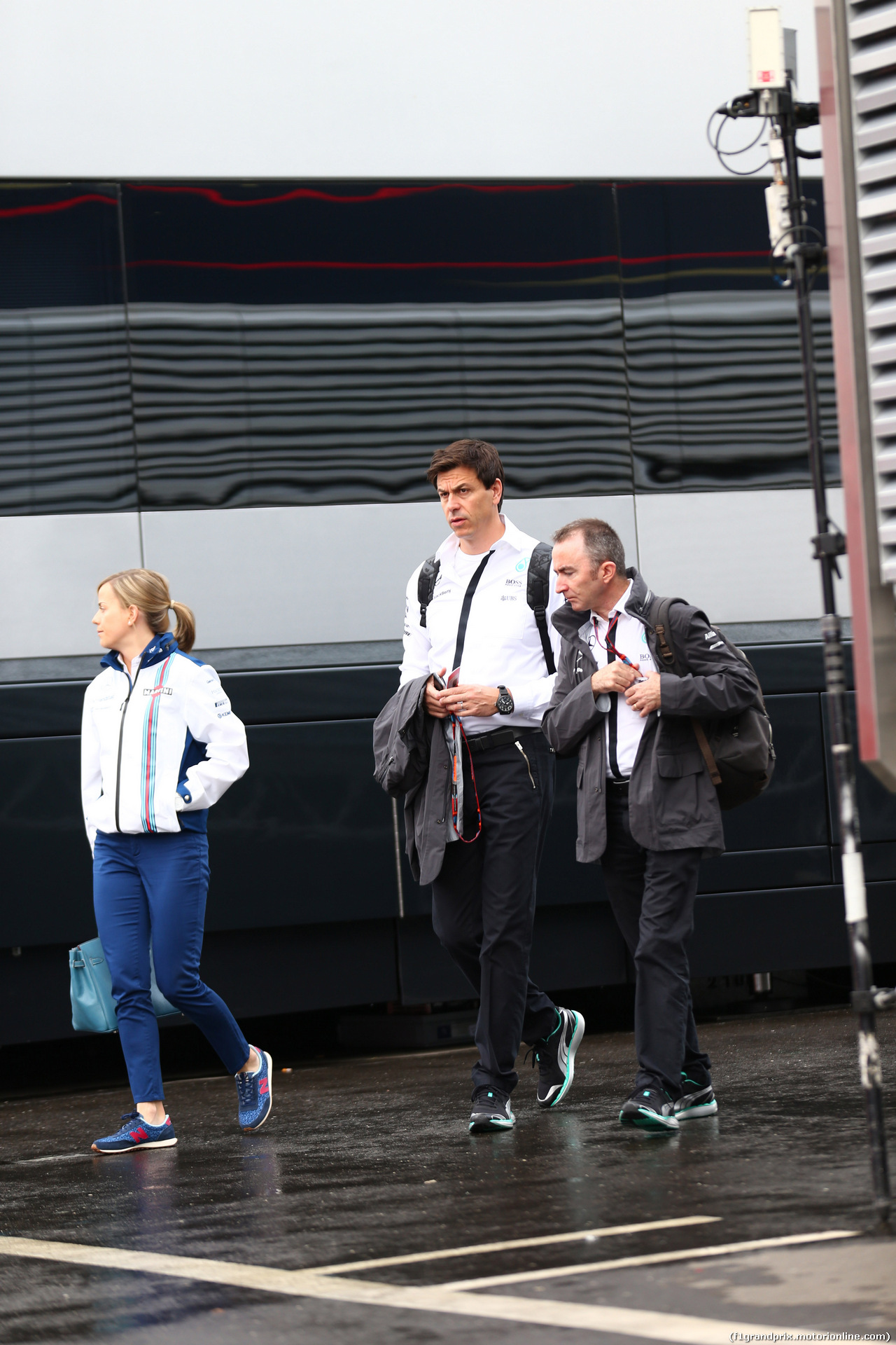 GP AUSTRIA, 19.06.2015- Susie Wolff (GBR) Williams Development Driver, Toto Wolff (AUT) Sporting Director Mercedes-Benz, Paddy Lowe (GBR) Mercedes AMG F1 Executive Director