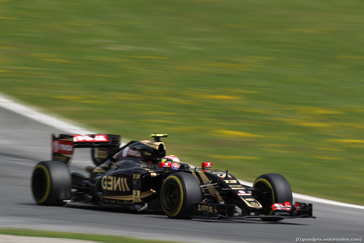 GP AUSTRIA, 19.06.2015- Prove Libere 1, Pastor Maldonado (VEN) Lotus F1 Team E23