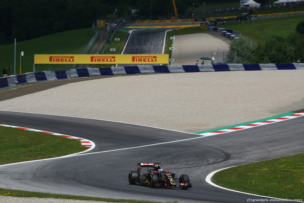 GP AUSTRIA, 19.06.2015- Prove Libere 1, Jolyon Palmer (GBR)  Lotus F1 Team E23 deserve e developing driver