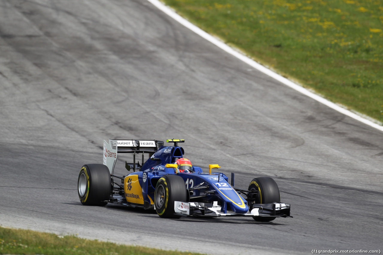 GP AUSTRIA, 19.06.2015- Prove Libere 1, Felipe Nasr (BRA) Sauber C34