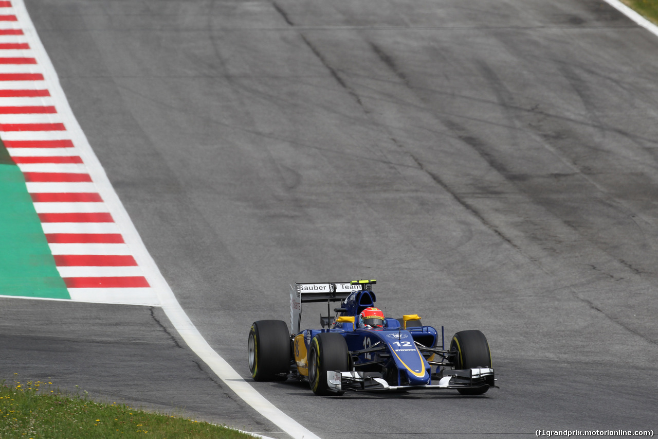 GP AUSTRIA, 19.06.2015- Prove Libere 1, Felipe Nasr (BRA) Sauber C34