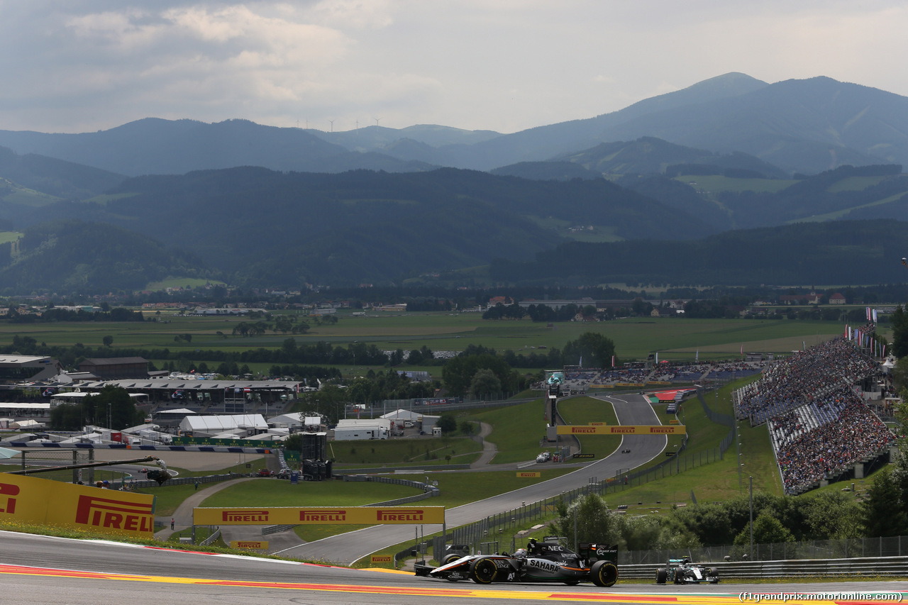 GP AUSTRIA, 19.06.2015- Prove Libere 1, Sergio Perez (MEX) Sahara Force India F1 Team VJM08