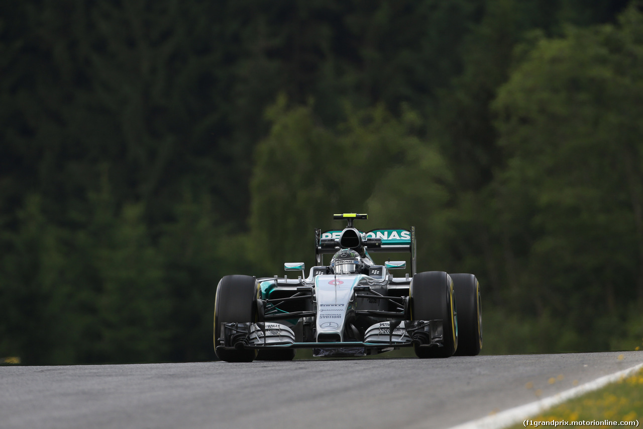 GP AUSTRIA, 19.06.2015- Prove Libere 1, Nico Rosberg (GER) Mercedes AMG F1 W06