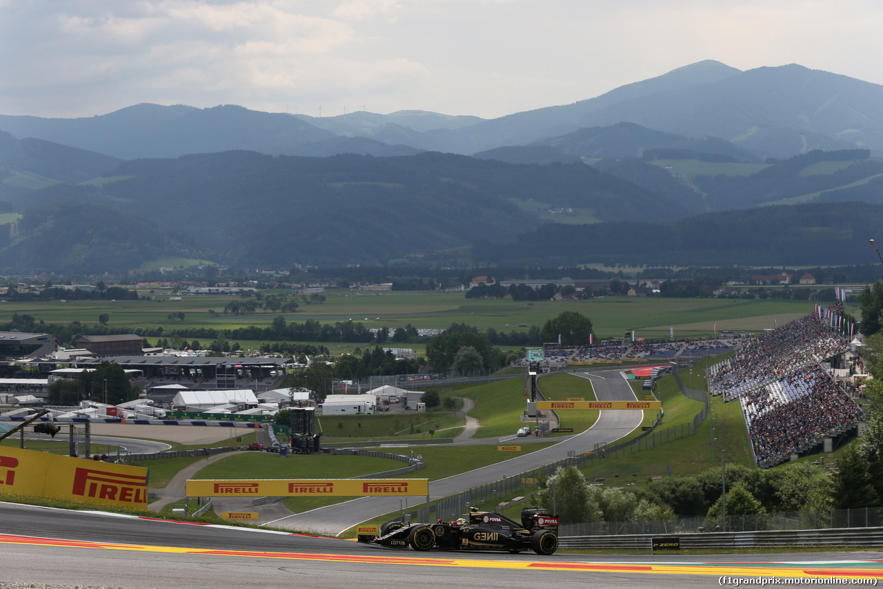 GP AUSTRIA, 19.06.2015- Prove Libere 1, Pastor Maldonado (VEN) Lotus F1 Team E23