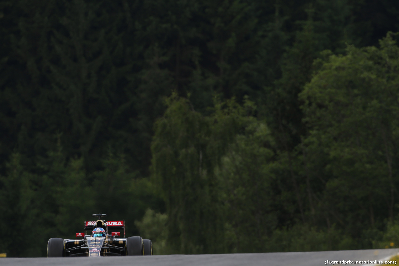 GP AUSTRIA, 19.06.2015- Prove Libere 1, Jolyon Palmer (GBR)  Lotus F1 Team E23 deserve e developing driver