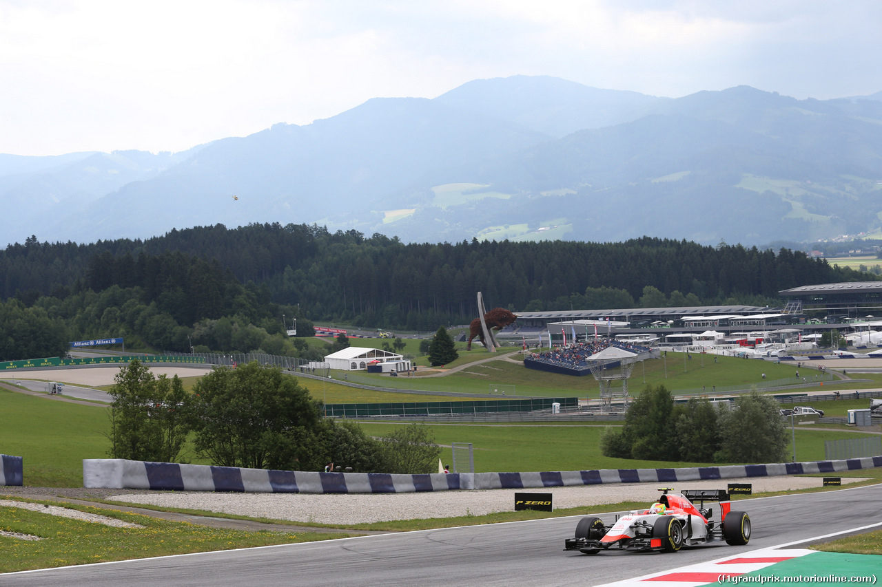 GP AUSTRIA, 19.06.2015- Prove Libere 1, Roberto Merhi (ESP) Manor Marussia F1 Team