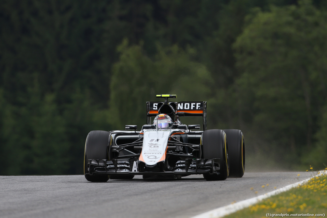 GP AUSTRIA, 19.06.2015- Prove Libere 1, Sergio Perez (MEX) Sahara Force India F1 Team VJM08