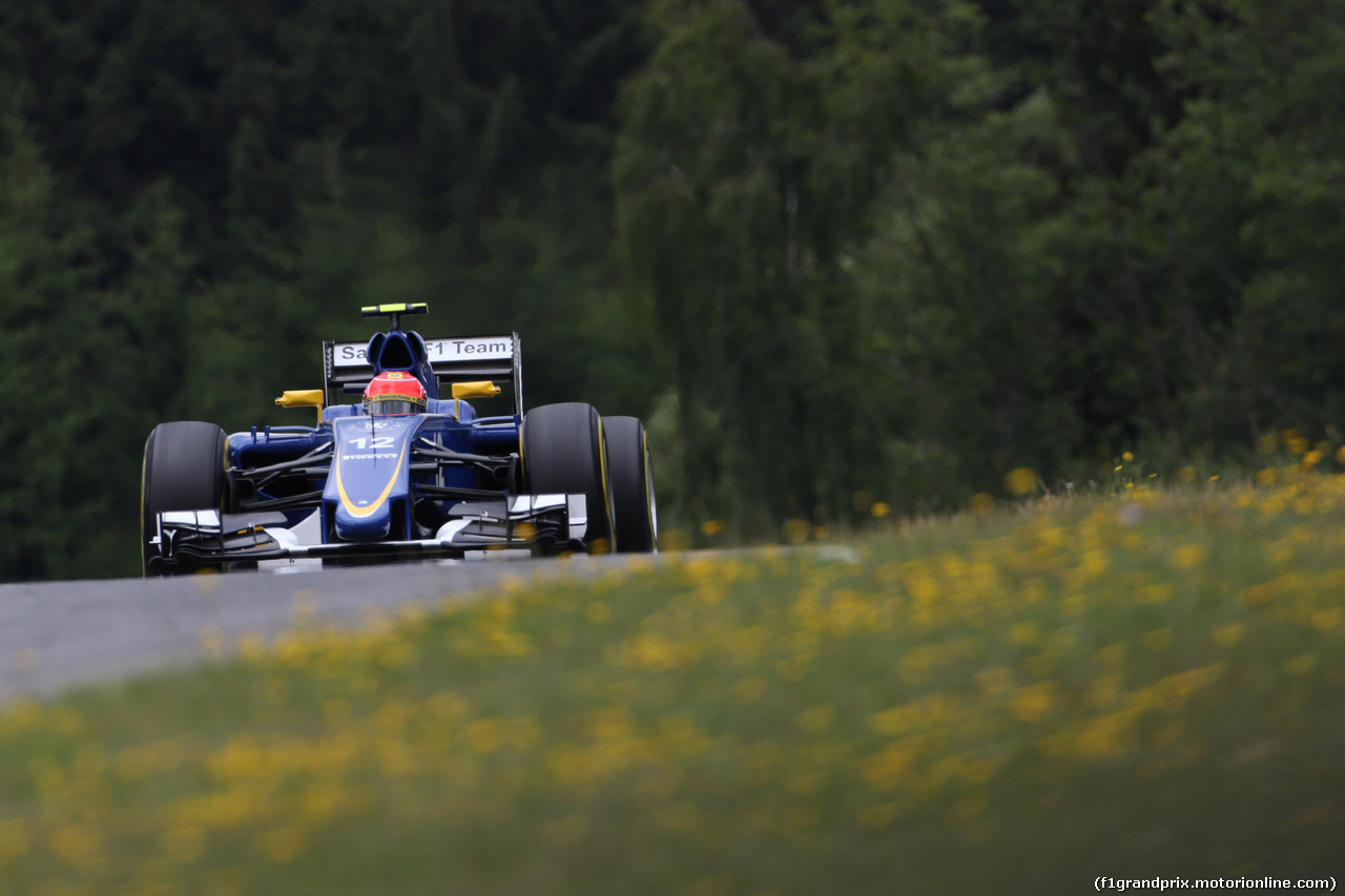 GP AUSTRIA, 19.06.2015- Prove Libere 1, Felipe Nasr (BRA) Sauber C34