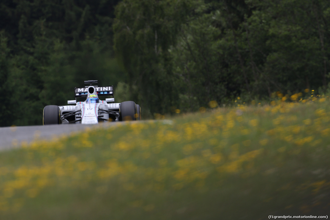 GP AUSTRIA, 19.06.2015- Prove Libere 1, Felipe Massa (BRA) Williams F1 Team FW37