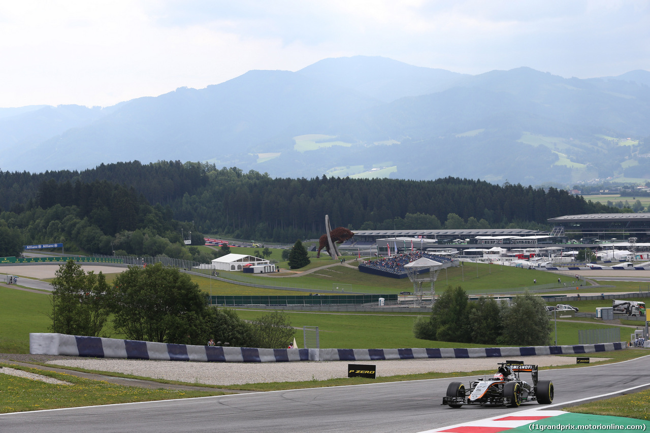 GP AUSTRIA, 19.06.2015- Prove Libere 1, Nico Hulkenberg (GER) Sahara Force India F1 VJM08