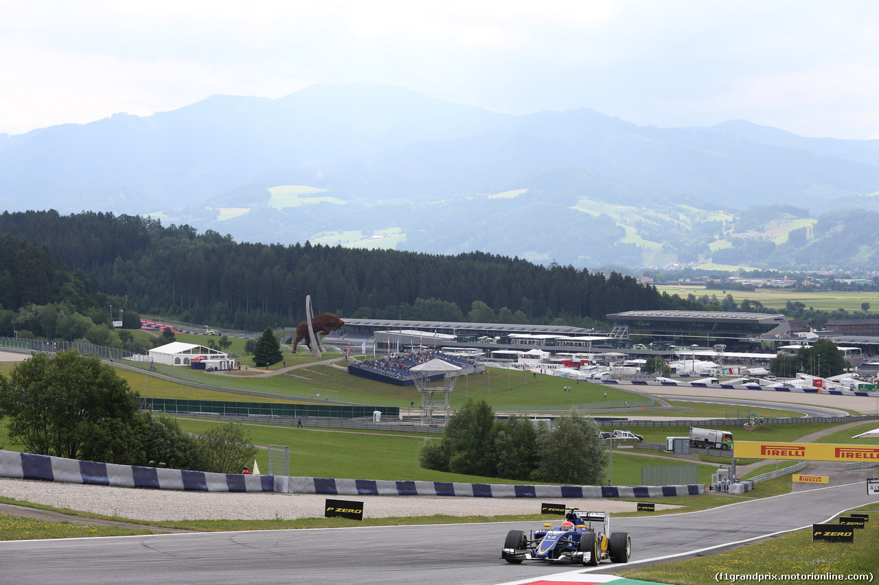 GP AUSTRIA, 19.06.2015- Prove Libere 1, Felipe Nasr (BRA) Sauber C34