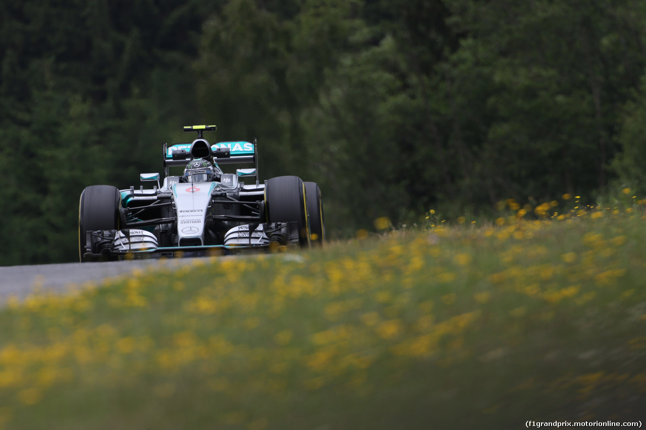 GP AUSTRIA, 19.06.2015- Prove Libere 1, Nico Rosberg (GER) Mercedes AMG F1 W06