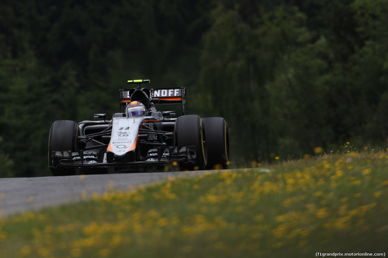 GP AUSTRIA, 19.06.2015- Prove Libere 1, Sergio Perez (MEX) Sahara Force India F1 Team VJM08