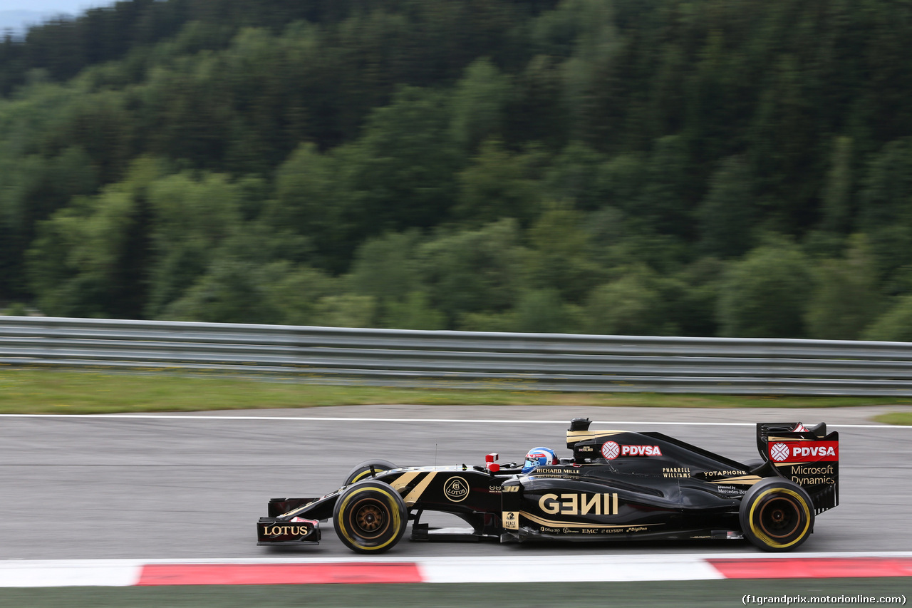 GP AUSTRIA, 19.06.2015- Prove Libere 1, Jolyon Palmer (GBR)  Lotus F1 Team E23 deserve e developing driver