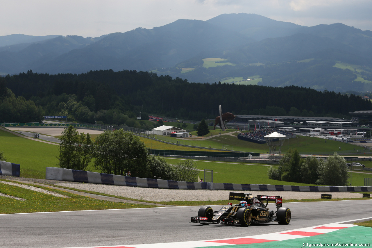 GP AUSTRIA, 19.06.2015- Prove Libere 1, Jolyon Palmer (GBR)  Lotus F1 Team E23 deserve e developing driver