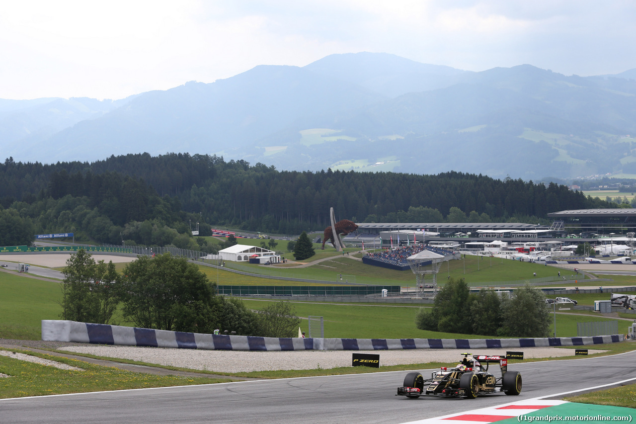 GP AUSTRIA, 19.06.2015- Prove Libere 1, Pastor Maldonado (VEN) Lotus F1 Team E23