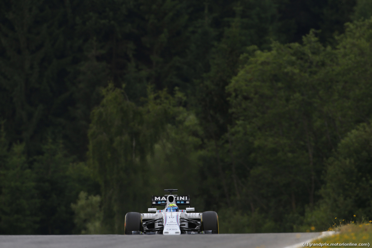 GP AUSTRIA, 19.06.2015- Prove Libere 1, Felipe Massa (BRA) Williams F1 Team FW37