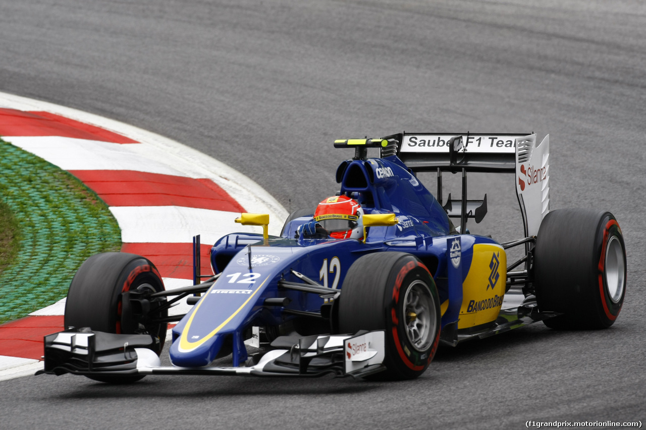 GP AUSTRIA, 19.06.2015- Prove Libere 2, Felipe Nasr (BRA) Sauber C34