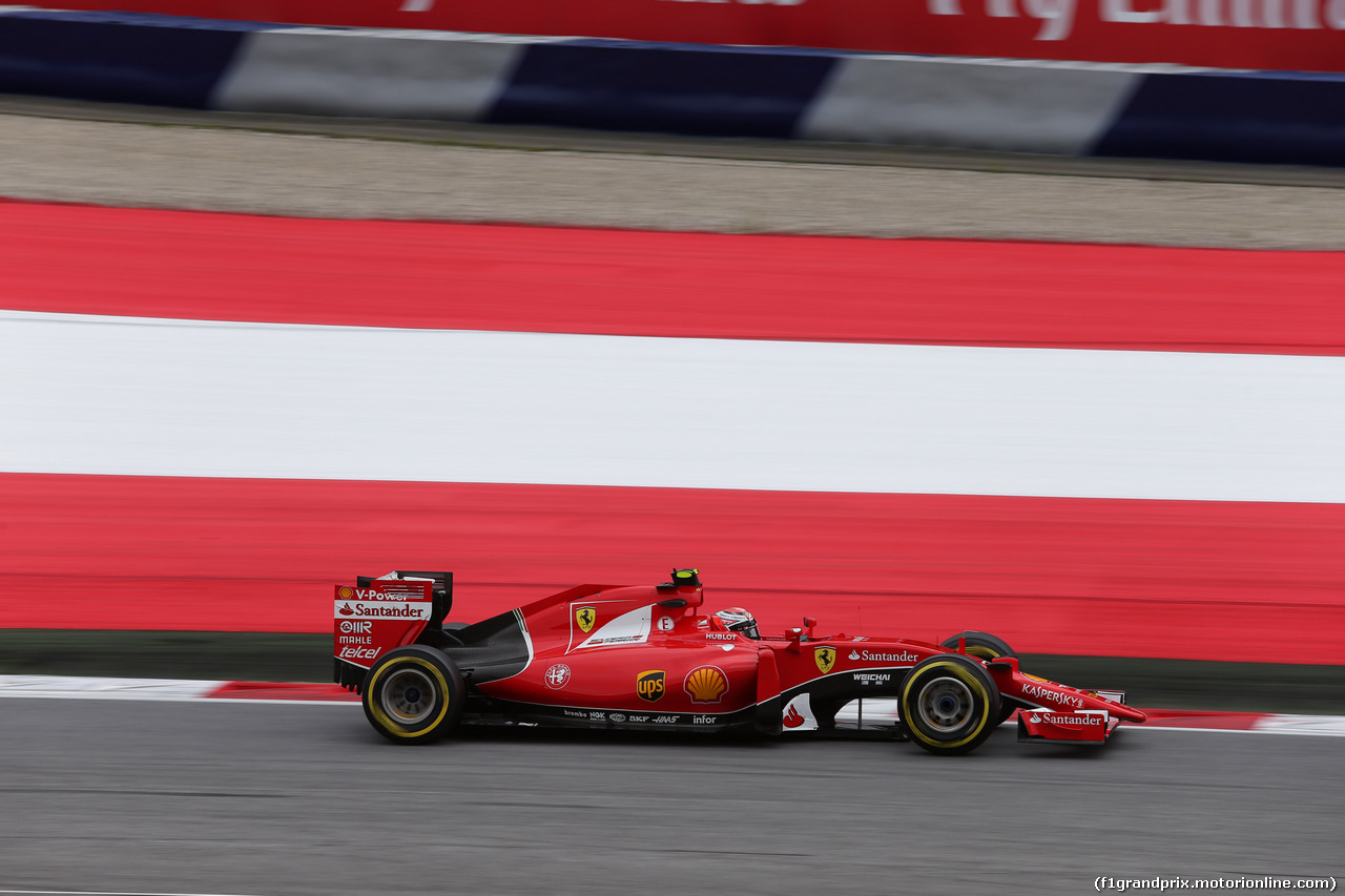 GP AUSTRIA, 19.06.2015- Prove Libere 2, Kimi Raikkonen (FIN) Ferrari SF15-T