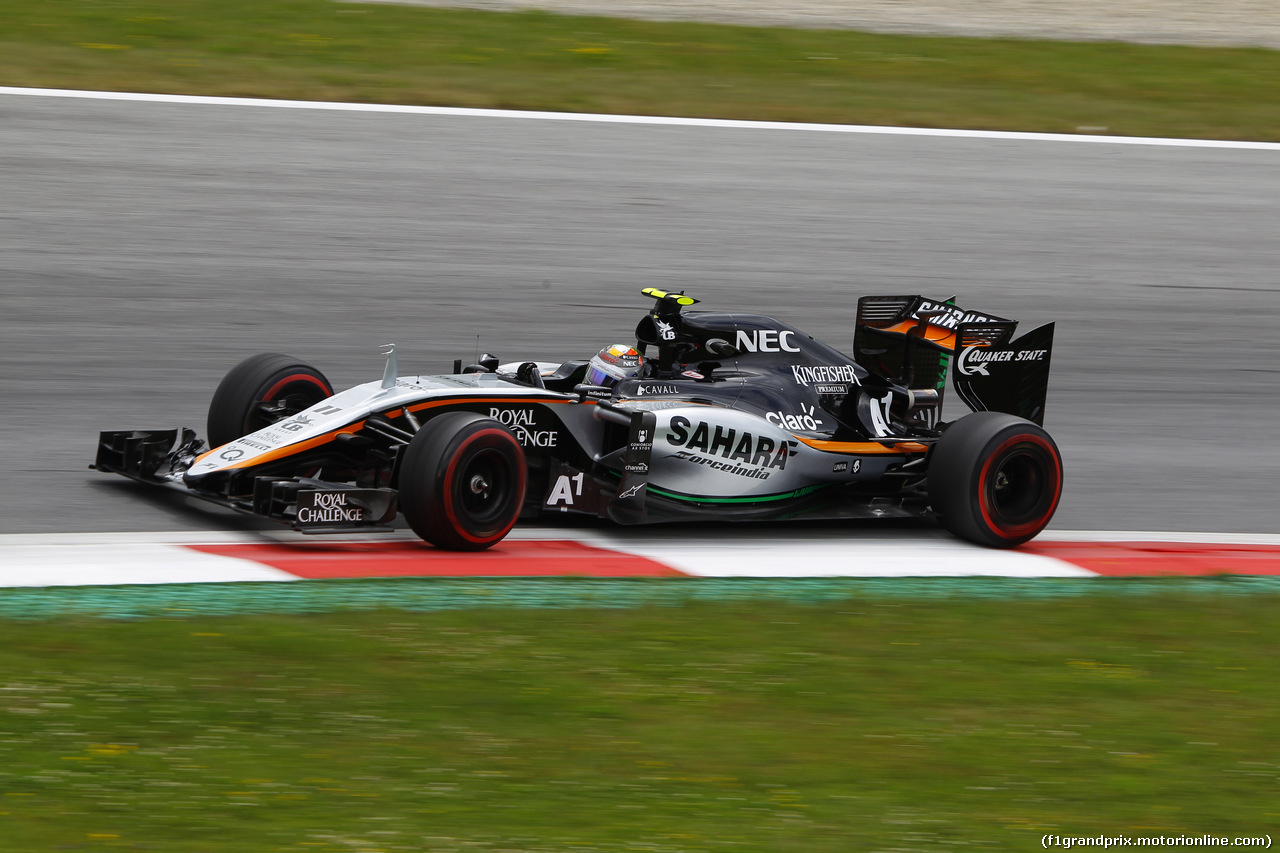 GP AUSTRIA, 19.06.2015- Prove Libere 2, Sergio Perez (MEX) Sahara Force India F1 Team VJM08