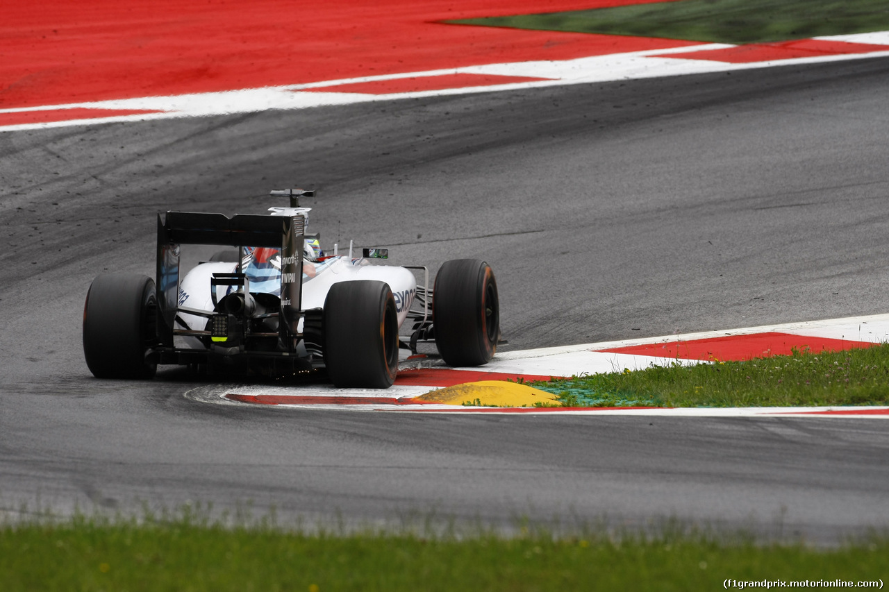 GP AUSTRIA, 19.06.2015- Prove Libere 2, Felipe Massa (BRA) Williams F1 Team FW37