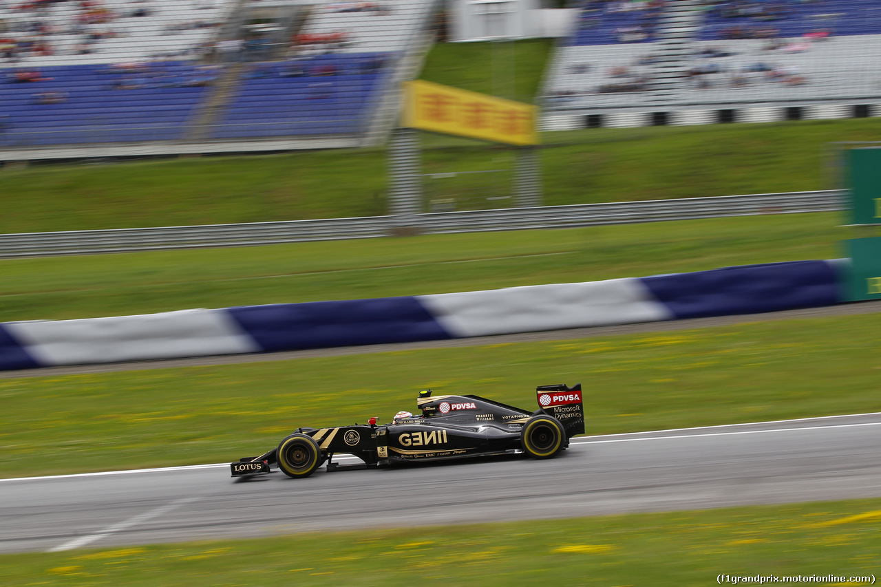 GP AUSTRIA, 19.06.2015- Prove Libere 2, Pastor Maldonado (VEN) Lotus F1 Team E23