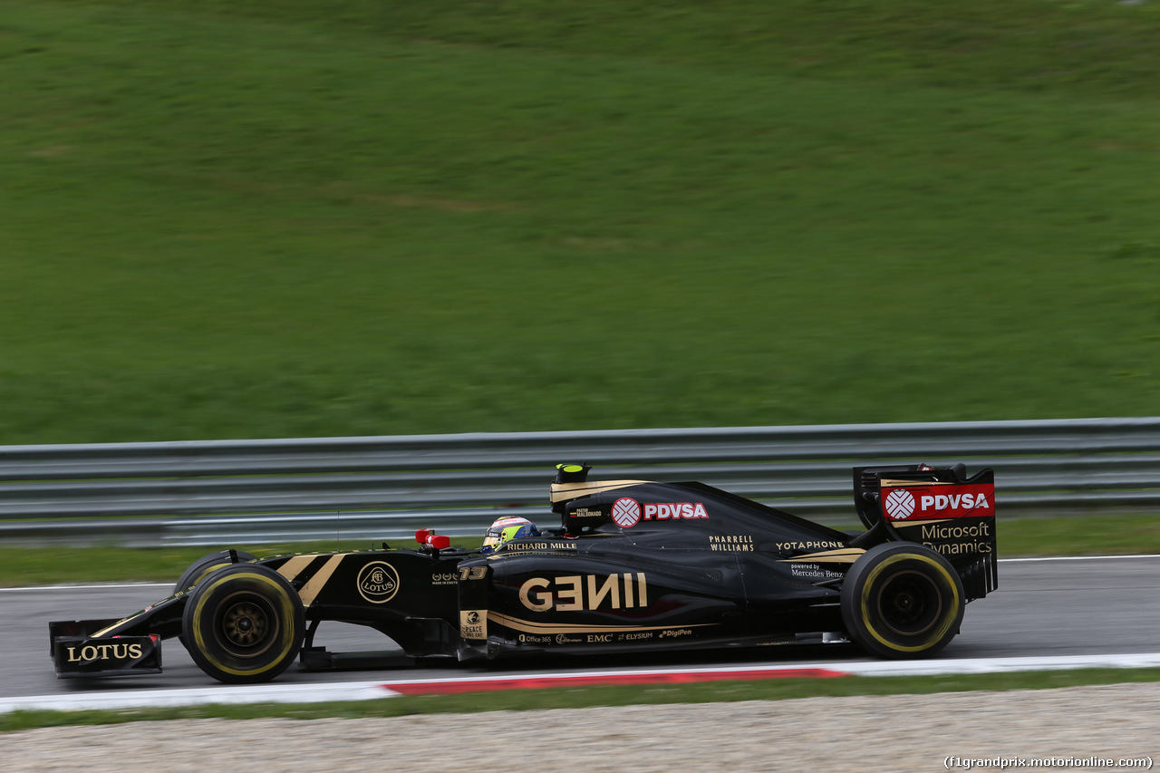 GP AUSTRIA, 19.06.2015- Prove Libere 2, Pastor Maldonado (VEN) Lotus F1 Team E23