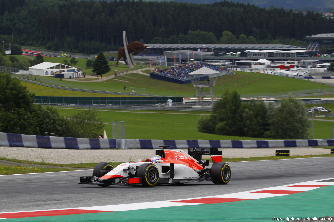 GP AUSTRIA, 19.06.2015- Prove Libere 2, William Stevens (GBR) Manor Marussia F1 Team