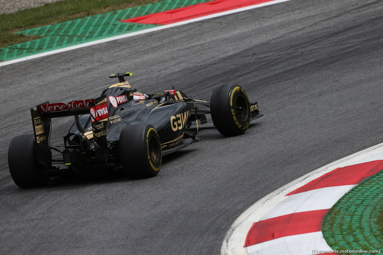 GP AUSTRIA, 19.06.2015- Prove Libere 2, Pastor Maldonado (VEN) Lotus F1 Team E23