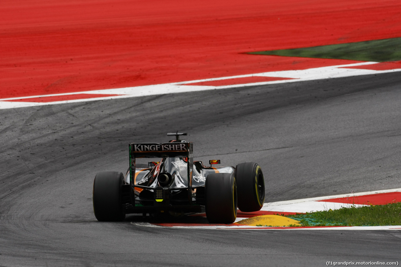 GP AUSTRIA, 19.06.2015- Prove Libere 2, Nico Hulkenberg (GER) Sahara Force India F1 VJM08