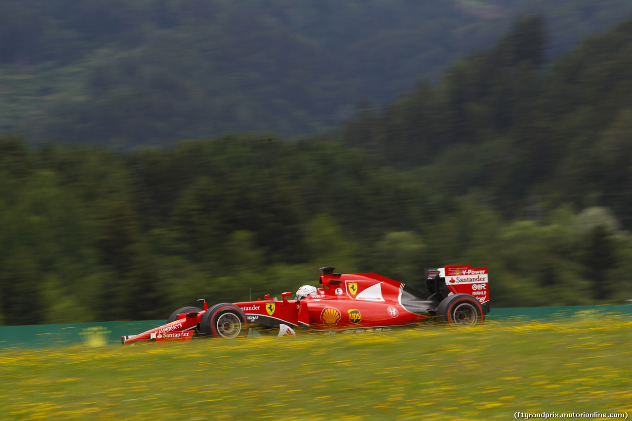 GP AUSTRIA, 19.06.2015- Prove Libere 2, Sebastian Vettel (GER) Ferrari SF15-T