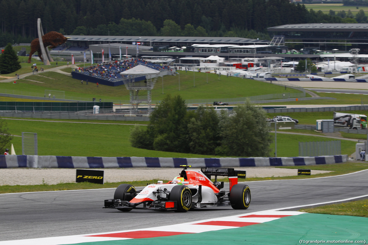 GP AUSTRIA, 19.06.2015- Prove Libere 2, Roberto Merhi (ESP) Manor Marussia F1 Team