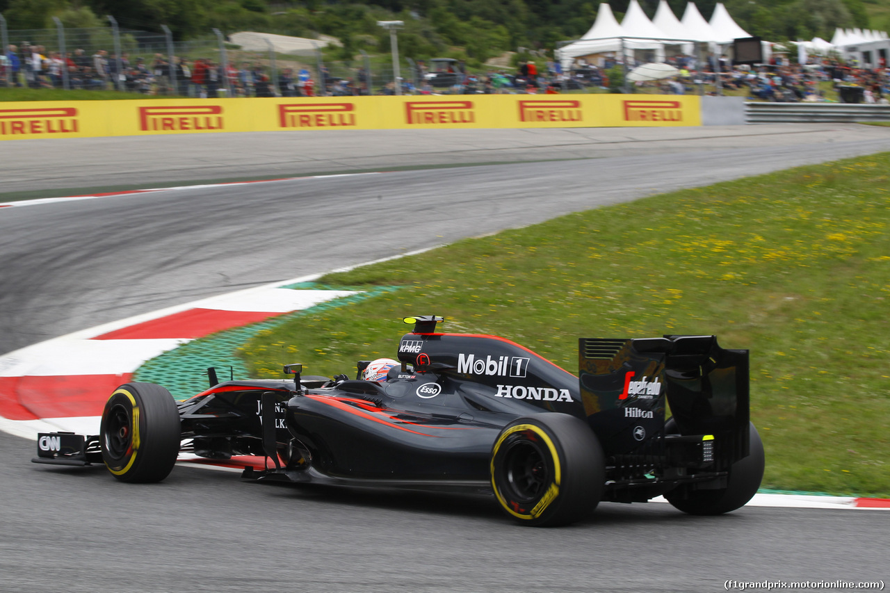 GP AUSTRIA, 19.06.2015- Prove Libere 2, Jenson Button (GBR) McLaren Honda MP4-30