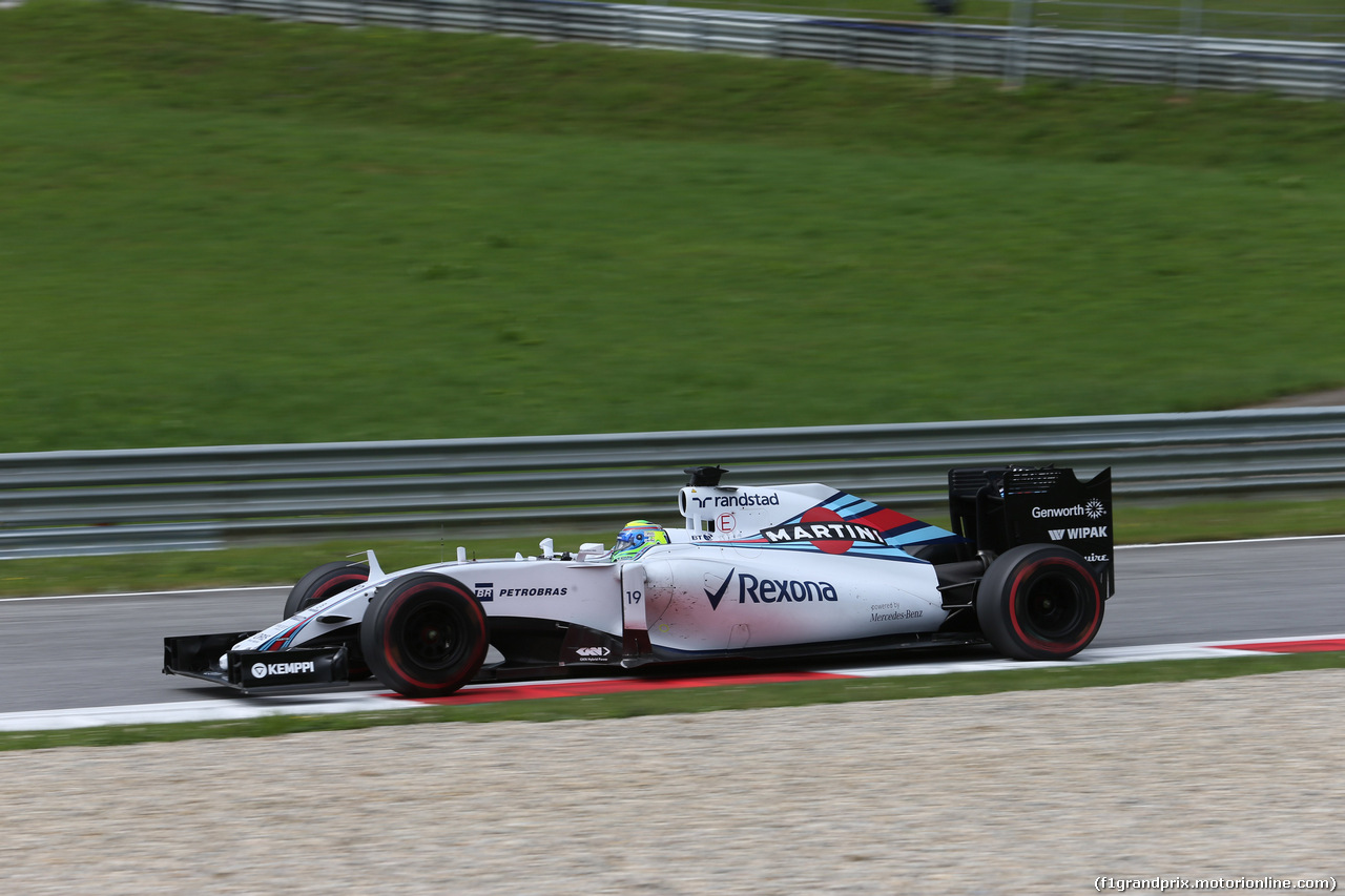 GP AUSTRIA, 19.06.2015- Prove Libere 2, Felipe Massa (BRA) Williams F1 Team FW37