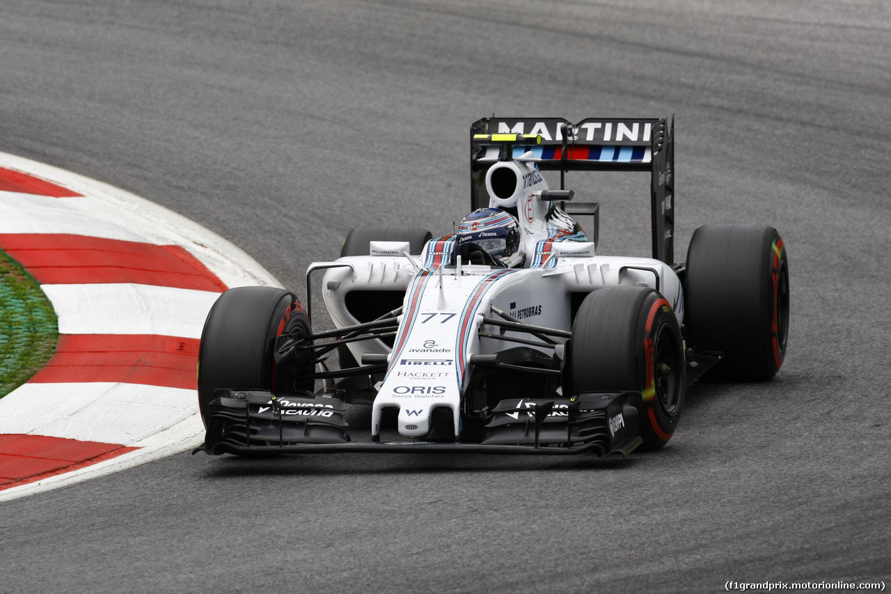 GP AUSTRIA, 19.06.2015- Prove Libere 2, Valtteri Bottas (FIN) Williams F1 Team FW37