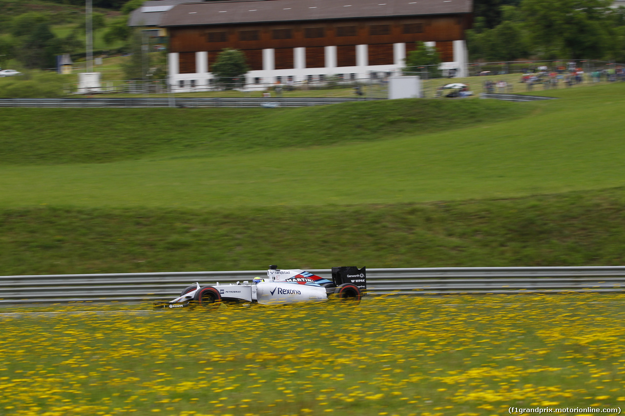 GP AUSTRIA, 19.06.2015- Prove Libere 2, Felipe Massa (BRA) Williams F1 Team FW37