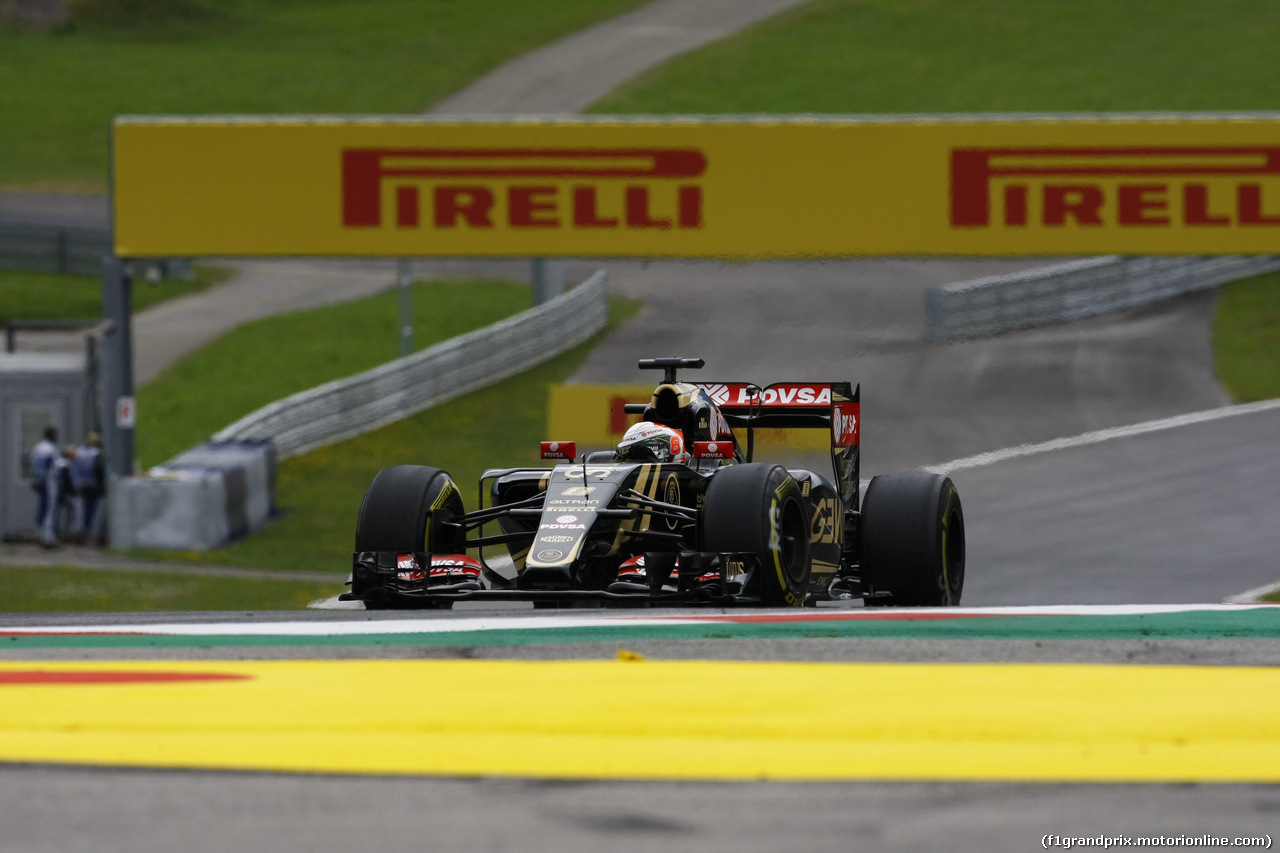 GP AUSTRIA, 19.06.2015- Prove Libere 2, Romain Grosjean (FRA) Lotus F1 Team E23