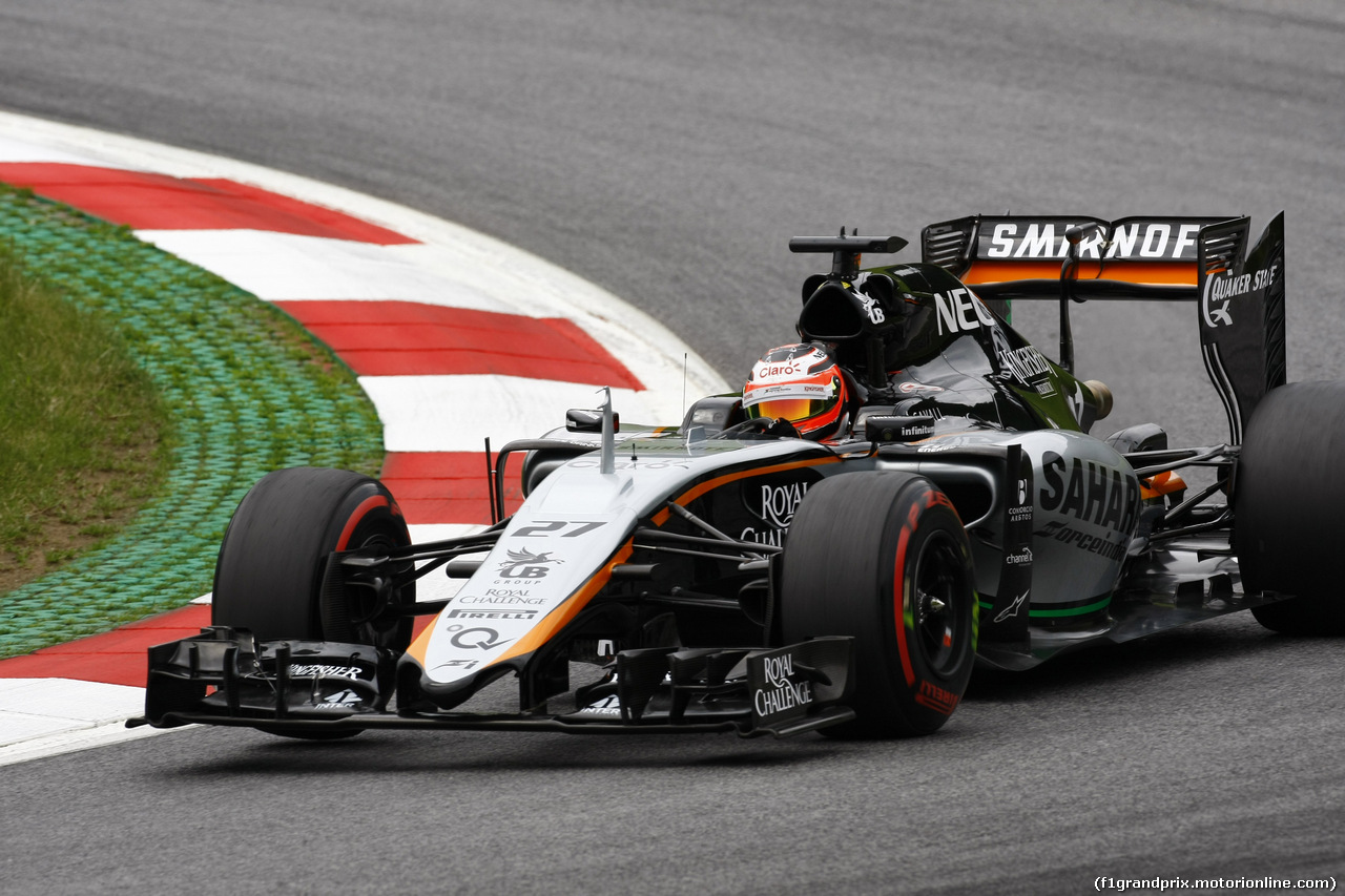 GP AUSTRIA, 19.06.2015- Prove Libere 2, Nico Hulkenberg (GER) Sahara Force India F1 VJM08