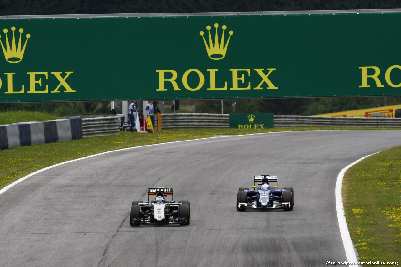 GP AUSTRIA, 19.06.2015- Prove Libere 2, Sergio Perez (MEX) Sahara Force India F1 Team VJM08