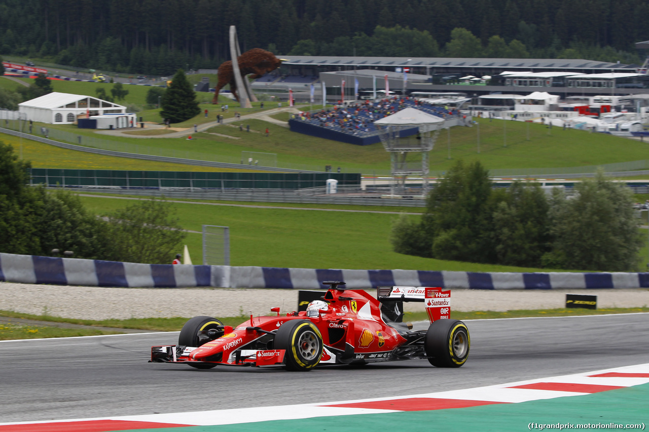 GP AUSTRIA, 19.06.2015- Prove Libere 2, Sebastian Vettel (GER) Ferrari SF15-T