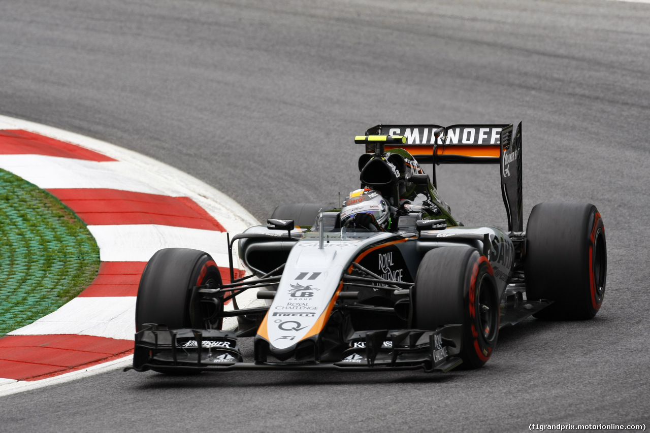 GP AUSTRIA, 19.06.2015- Prove Libere 2, Sergio Perez (MEX) Sahara Force India F1 Team VJM08