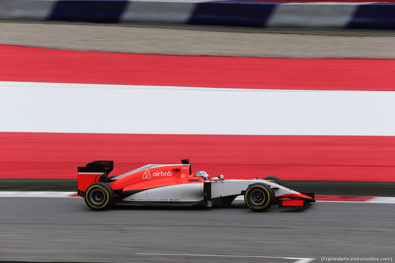 GP AUSTRIA, 19.06.2015- Prove Libere 2, William Stevens (GBR) Manor Marussia F1 Team