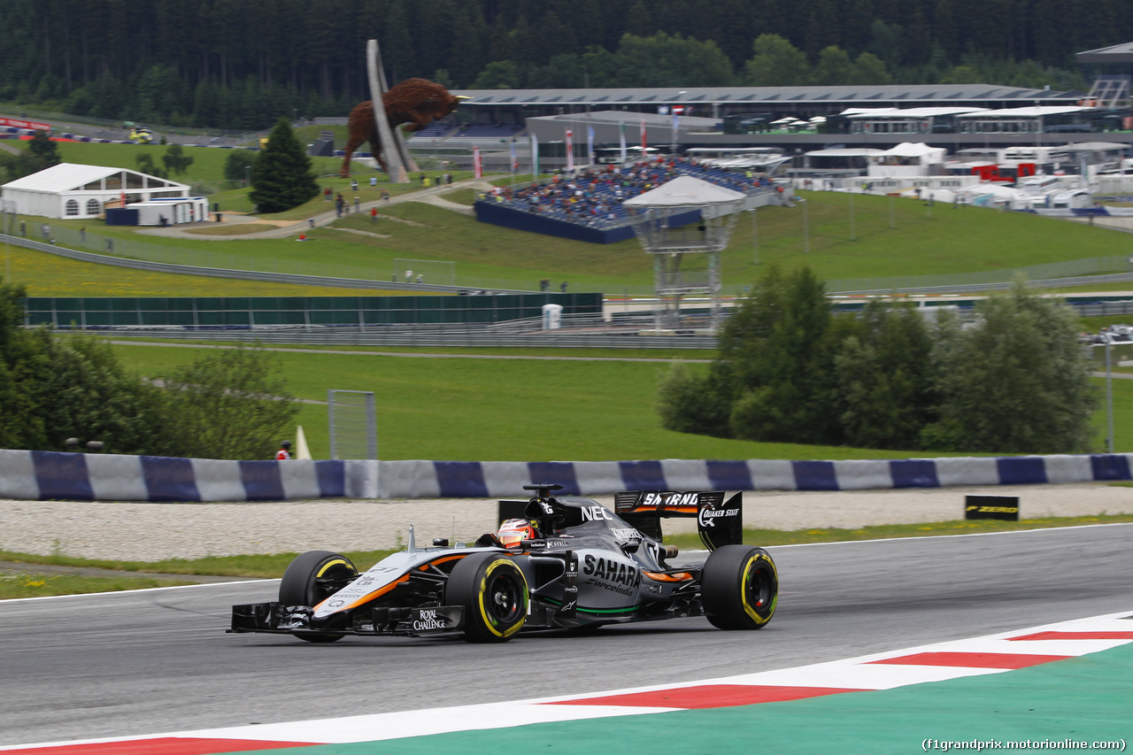 GP AUSTRIA, 19.06.2015- Prove Libere 2, Nico Hulkenberg (GER) Sahara Force India F1 VJM08