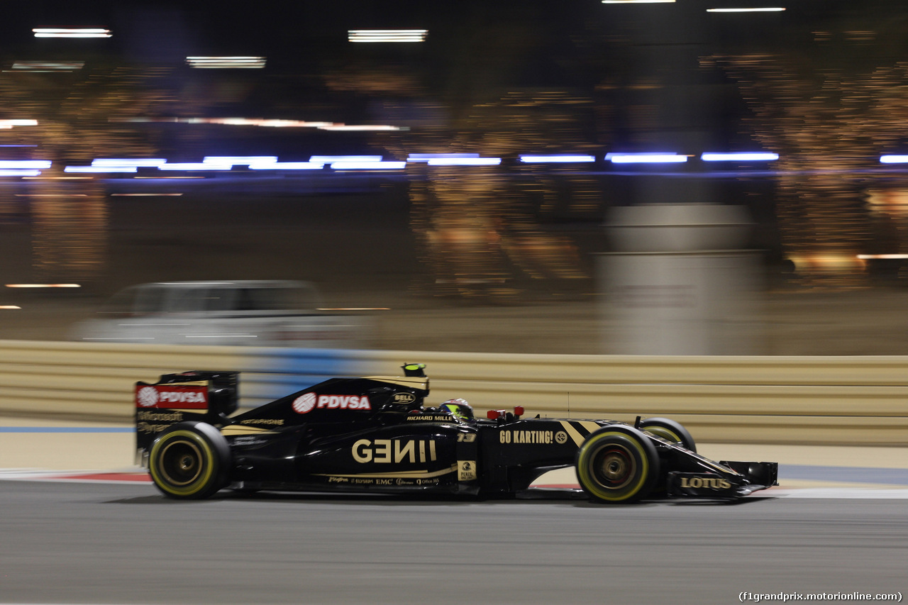 GP BAHRAIN, 19.04.2015 - Gara, Pastor Maldonado (VEN) Lotus F1 Team E23