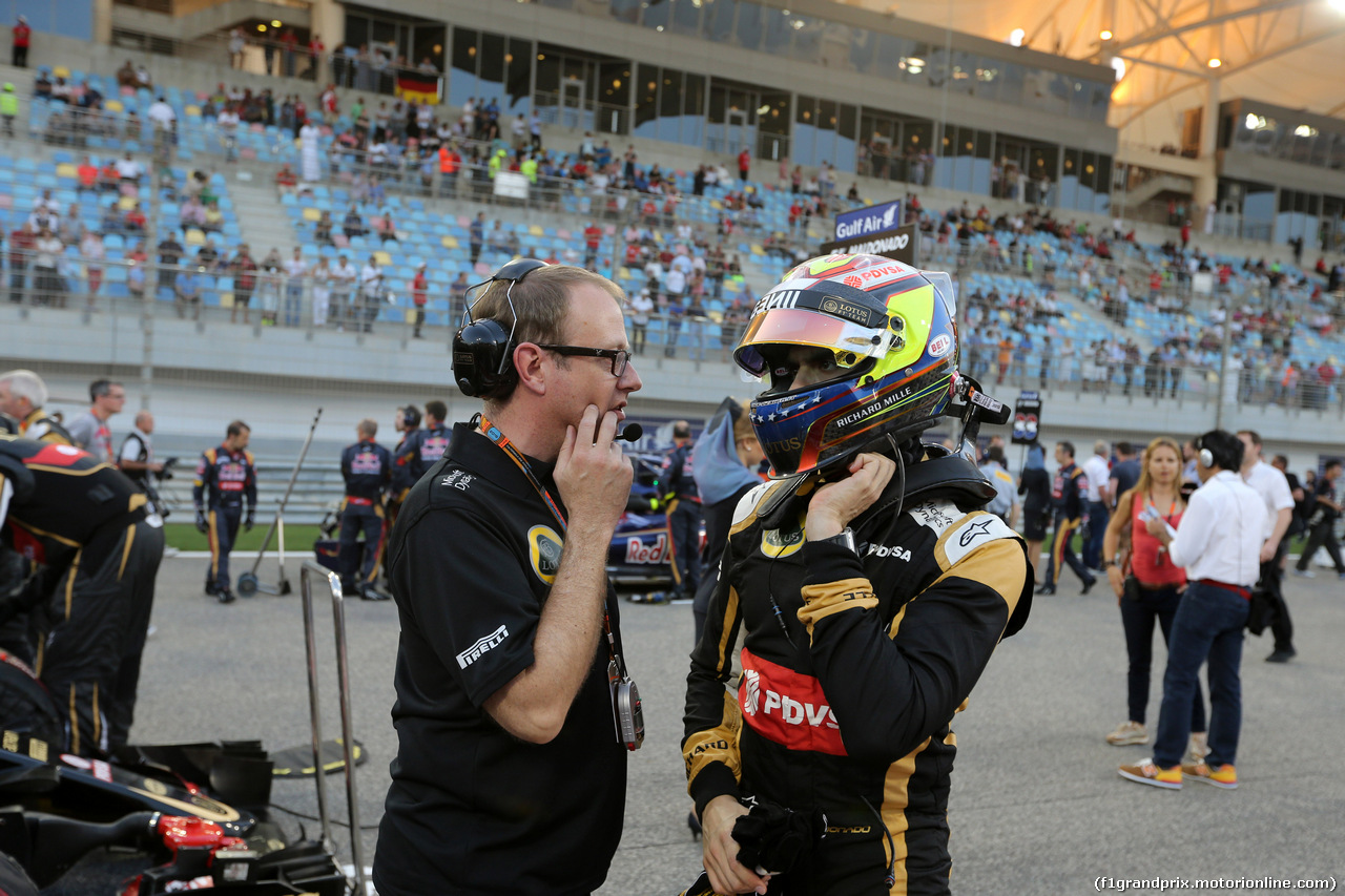 GP BAHRAIN, 19.04.2015 - Gara, Pastor Maldonado (VEN) Lotus F1 Team E23