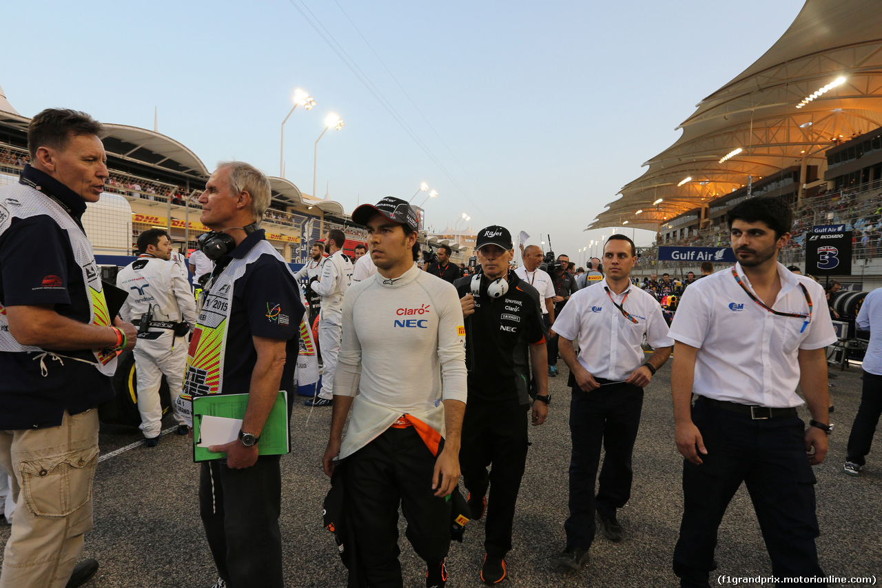 GP BAHRAIN, 19.04.2015 - Gara, Sergio Perez (MEX) Sahara Force India F1 VJM08