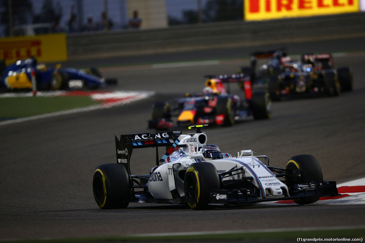 GP BAHRAIN, 19.04.2015 - Gara, Valtteri Bottas (FIN) Williams F1 Team FW37