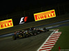 GP BAHRAIN, 19.04.2015 - Gara, Romain Grosjean (FRA) Lotus F1 Team E23 e Nico Hulkenberg (GER) Sahara Force India F1 VJM08