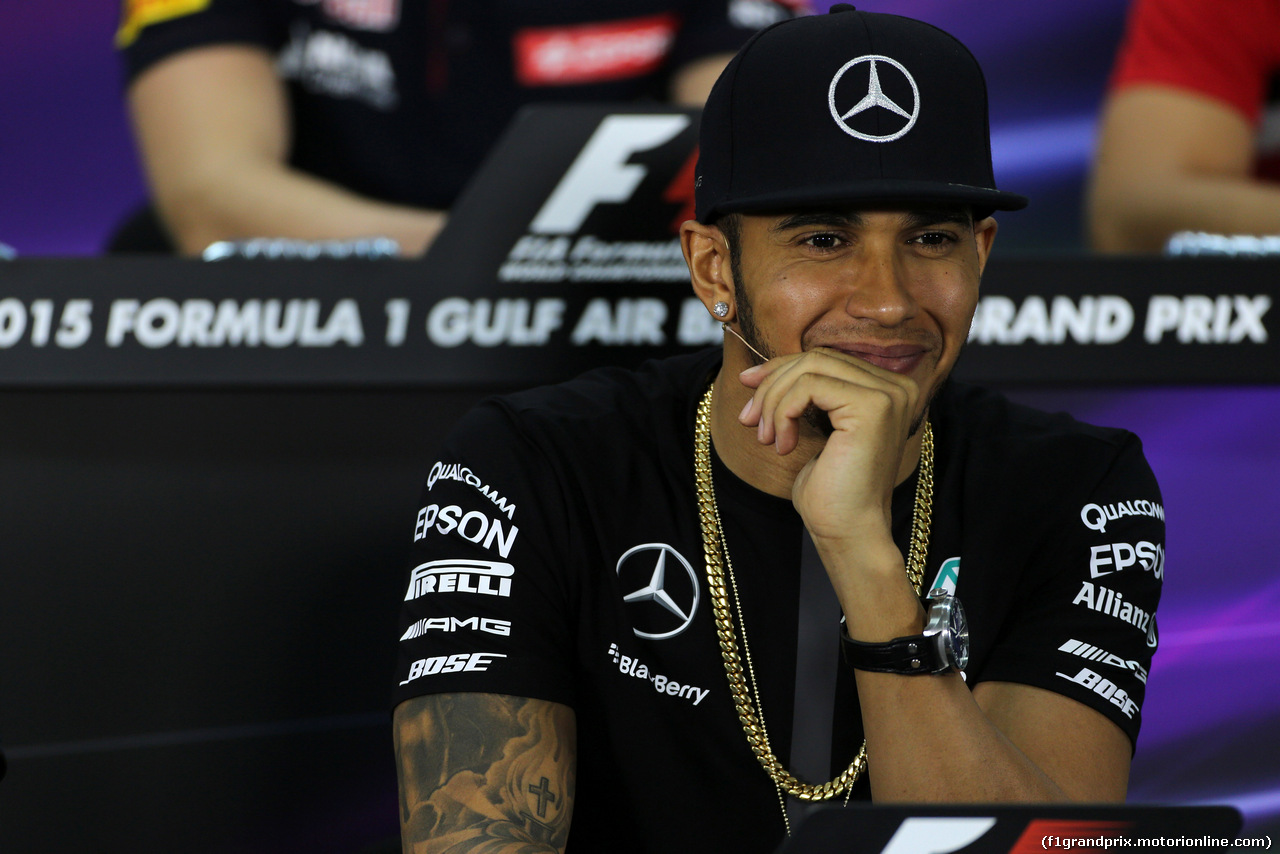 GP BAHRAIN, 16.04.2015 - Conferenza Stampa, Lewis Hamilton (GBR) Mercedes AMG F1 W06