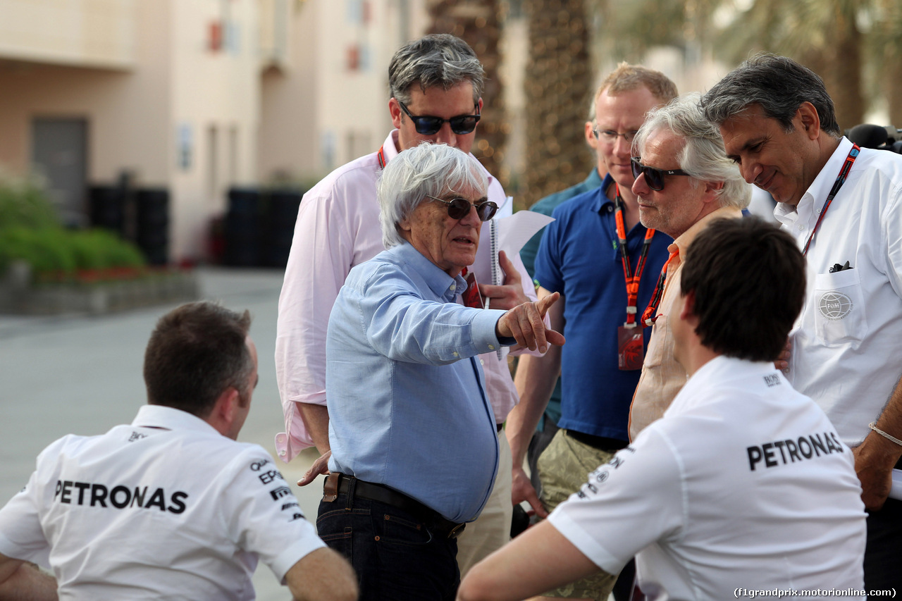 GP BAHRAIN, 16.04.2015 - Bernie Ecclestone (GBR), President e CEO of FOM